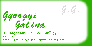 gyorgyi galina business card